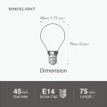 LED Golf Ball Light Bulb E14 – 3W Energy-Efficient Omni-Directional Bulb – Warm White 2700K for Cozy Lighting – SES Small Edison Screw Base – Milky Diffuser for Soft, Even Glow – Pack of 6 for Home & Office Use. 