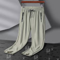 Breathable Elastic Men Running Sport Pants Ice Silk Jogging Thin Sweatpants Casual Outdoor Training Gym Fitness Trousers 8XL. 