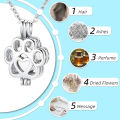 Pet Cremation Jewelry For Ashes For Dog Paw Stainless Steel Memorial Locket Urn Necklace Inside Mini Case Keepsake Cremation. 