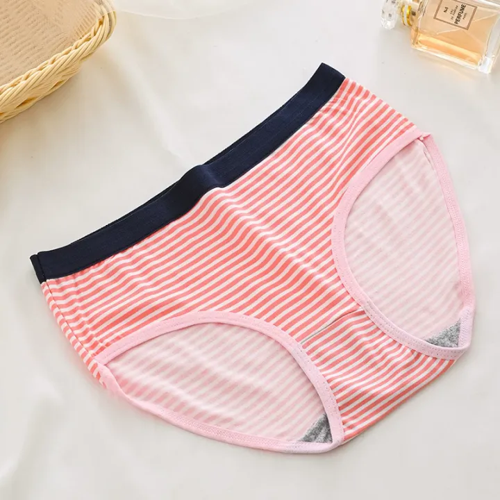 5-Piece%20Striped%20Printed%20Women's%20%20Triangle%20Pants,%20Mid%20Waist%20Elastic%20Breathable%20Underwear,%20Thin%20Women's%20Summer%20Underwear%20-%20Image%206