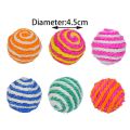 4 PCS Balls Interactive Pet Toys for Cats Kitten Dog Training Playing Chewing (Random Color).