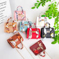 Women's fashionable simple solid color handbag design silk scarf mini chain single shoulder. 