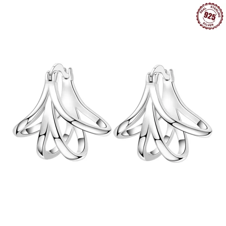 MISEFF%202025%20925%20Sterling%20Silver%20Simple%20Curve%20Hoop%20Earrings%20For%20Engagement%20Wedding%20Party%20Birthday%20%20Silver%20Jewelry%20Hoops%20Women%20-%20Image%207