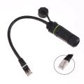 1Pcs RJ45 8P8C Waterproof Network Pass-through Head Connector RJ45 Male To Female Adapter Extension Cord.