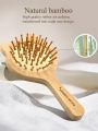 Eco Bamboo Hair Brush Nature Wooden Anti-Static Detangle Brush Hair Scalp Massage Comb Air Cushion Styling Tools for Women Men. 