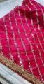 Fancy nylon organza dupatta with 5mm satara. 