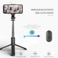 Q02S Bluetooth Wireless Selfie Stick 145cm Mini Tripod Extendable Monopod with fill light Remote shutter For Ios Android phone. 