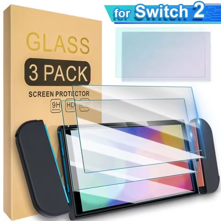 For Switch 2 Premium Anti-blue Light Tempered Glass for Switch 2 9H HD Clear Anti-Scratch Screen Protector Accessories