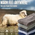 3/5 Pairs Men's Warm Socks, Thick Towel Mid-Calf Socks, Anti-Cold Snow Boots Socks Elastic Solid Color.