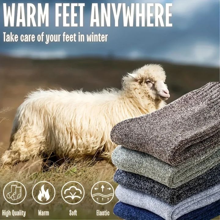 3/5%20Pairs%20Men's%20Warm%20Socks,%20Thick%20Towel%20Mid-Calf%20Socks,%20Anti-Cold%20Snow%20Boots%20Socks%20Elastic%20Solid%20Color%20-%20Image%202