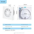 4"6"8" Electric Exhaust Fan Toilet Powerful Mute Extractor Household Wall Kitchen Inbline Duct Fan Ventilation Fan.