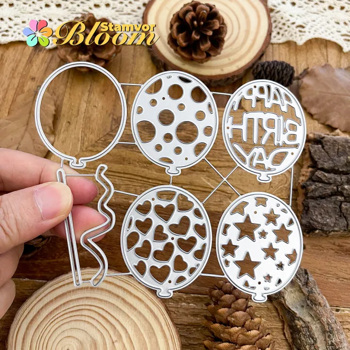 Original%20Lovely%20Bubbles%20Love%20Stars%20HAPPY%20BIRTHDAY%20Balloons%20Metal%20Cutting%20Dies%20Scrapbooking%20Decorative%20Embossing%20-%20Image%205