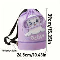 Drawstring Gym Bag for Kids Waterproof Drawstring Backpack Swim Bag with Compartment Pull String Sport Bag for Wet Swimming. 