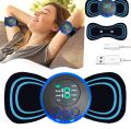 Full Body Mini Butterfly TENS Massager with 8 Modes, 19 Levels Electric Rechargeable Portable EMS Patch for Shoulder, Neck, Arms, Legs, Neck, Men/Women. 