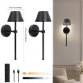 2PCS Wireless Wall lamp Hotel Home Interior Decor Rechargeable Lighting Warm/Cold White Corridor Bedroom Bedside Wall Light. 