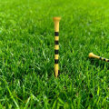 50 Pcs Bamboo Golf Tees 2-3/4'' 3-1/4" More Durable Stable Black Red stripes Ball Tee Dropshipping. 