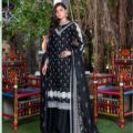 black and white Dress unstich 3piece Muhram ul haram collection. 