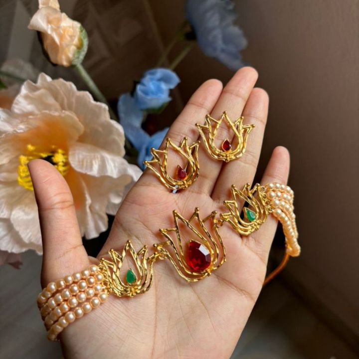 Lotus%20Choker%20Set%20for%20Girls%20And%20Women%20-%20Image%204