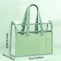 1 Large Capacity Portable Transparent Waterproof Handheld Folder, Expandable File Storage Bag, PVC Self-Adhesive File Bag for of. 