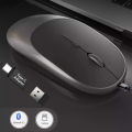Rechargeable Wireless Mouse Dual Modes Bluetooth-compatible 2.4G USB Ergonomic Mice For Laptop Pad Tablet Macbook Mause.