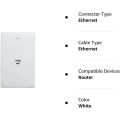 ZOERAX RJ45 Cat6 Ethernet Wall Plate with Female-Female Coupler Removable Compatible with Cat6/5/5e Ethernet Devices. 