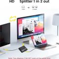 HDMI-Compatible Switch Splitter 8K 60Hz Bi-Direction 1x2/2x1 HDMI-Compatible Switcher 2 In1 Out for PS4 TV Box Switcher Adapter.