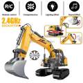 Excavator Dozer Remote Control Rechargeable Construction Truck 360° Rotation, Light, Sound, Semi Metallic Body. 