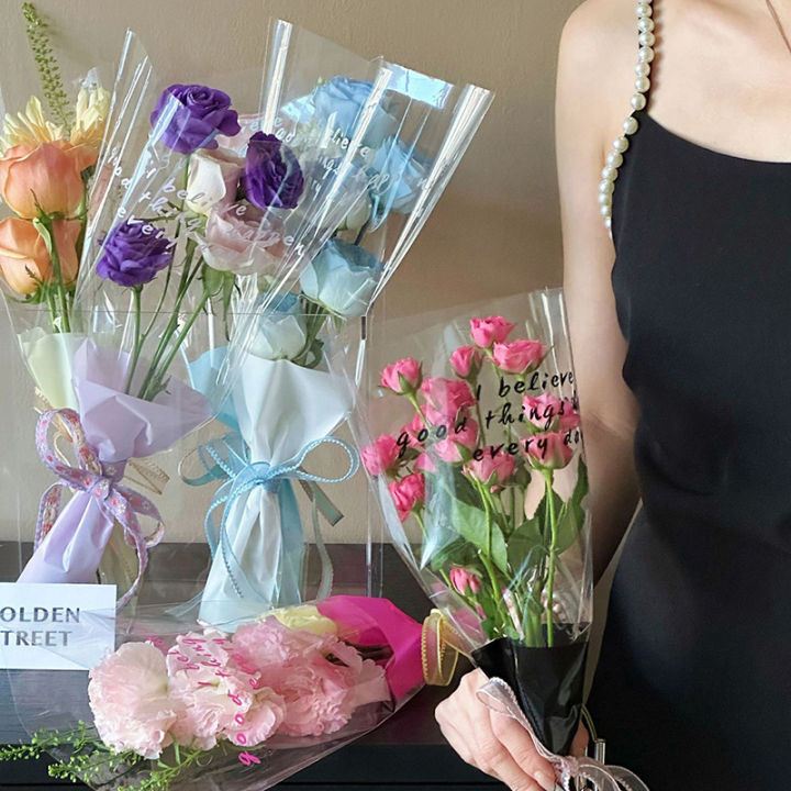 10pcs%20Single%20Rose%20Sleeves%20Flower%20Wrapping%20Bag%20Bouquet%20Packaging%20Bags%20Clear%20Cellophane%20Floral%20Wrappers%20For%20Valentine's%20Day%20-%20Image%205