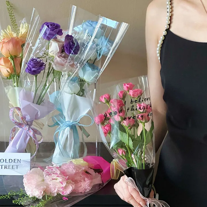 10pcs%20Single%20Rose%20Sleeves%20Flower%20Wrapping%20Bag%20Bouquet%20Packaging%20Bags%20Clear%20Cellophane%20Floral%20Wrappers%20For%20Valentine's%20Day%20-%20Image%205