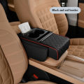 Auto Center Console Armrest Cushion With 2 Cup Holder Armrest Heightening Pad Auto Amrest Pillow Cover Pad for All Seasons.