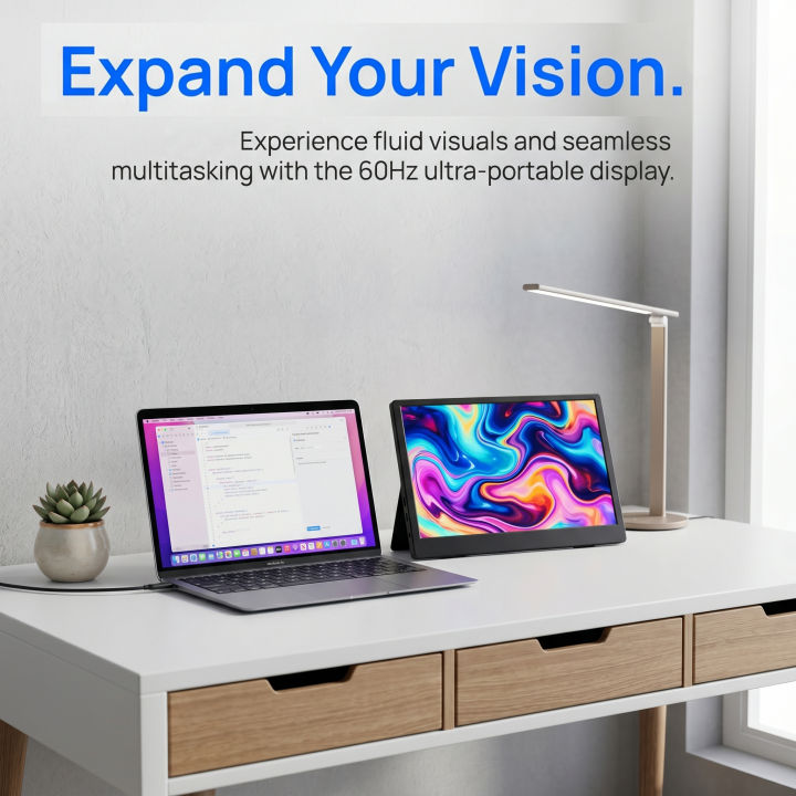 11.6%20Inch%20Portable%20Monitor%20Extend%20Display%20IPS%201366X768%20Panel%20Penhole%20Stand%20VESA%20USBC%20Mini%20HDMI%20Mobile%20Display%20-%20Image%206
