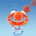Bathroom basketball toy small basketball paddles with 3 basketballs easy to install. 