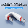 20Gbps 90° USB Cable C to C PD 3A 60W 75MM Mobile Power USB-C Cable for iPhone 16 15 Pro Max MacBook Charging Bank Laptop Tablet. 