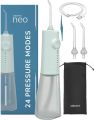 Caresmith Neo Cordless Oral Flosser | 24 Pressure Settings with 5 Modes & 6 Intensities |300 ml Large Detachable Water Tank | Power Flosser for teeth | IPX7 Waterproof | 2 Jet Tips Provided (Green). 