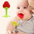 BPA Free Silicone Fruit Baby Teether Toy for 3 Months Above Infant Sore Gums Pain Relief (1 Fruits). 