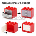 MARUMINE MOC City Street View Building Blocks Accessories 10PCS Cabinet Drawer Brick Model Parts Compatible with 92410 4533 4536. 