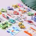 30Pcs a set 3D DIY Puzzles Toys Mini Aircraft Tanks Animal Dinosaur Model Paper Jigsaw Puzzles for Kids Early Educational Toy.