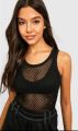 Women Fishnet MESH Tank Tops Lightweight Cropped Gym T-Shirt Ladies Casual Wear Sleeveless Summer Vest. 