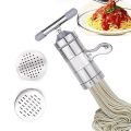 Stainless steel Noodle and pasta maker machine with plastic handle. 