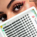 Fairy Lash Clusters Natural Look Manga Eyelash Clusters Wispy D-Curly Cluster Eyelash Extensions 120 Pcs 8-16MM.