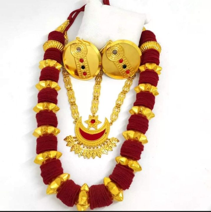 limbu jewellery set(kantha mala and sirbandi and earrings)