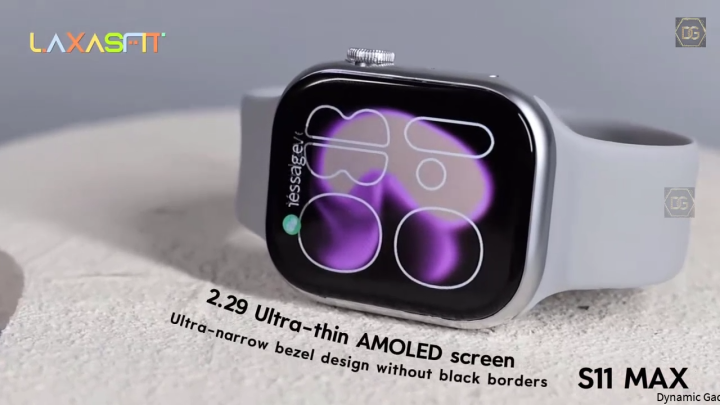 S11 Max Laxasfit Smart Watch 2.19 Inch AMOLED Display NFC Bluetooth Call Wireless Charging