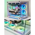 Jungle Leopard Prism 6Pro ARGB PC Case Fan 120mm 3-sided Infinite Mirror 5V 3PIN Motherboard Lighting Sync 4PIN PWM. 