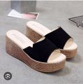 korean thik wedge  flat height sendel shoe for women. 