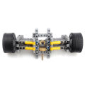 MOC Technology Assembles Cars Compatible with Lego style Particle Steering Belt Drive Integrated Structure Children's .