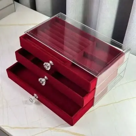 Acrylic%203-Drawer%20Velvet%20Jewelry%20Organizer%20Box%20%E2%80%93%20Multi-Functional%20Storage%20Trays%20for%20Earrings,%20Rings,%20Bracelets,%20Pendants%20&%20Watches%20%20Gift%20for%20Women%20-%20Image%209