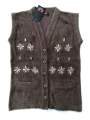 Sleeveless sweaters for women pure wool cardigan. 
