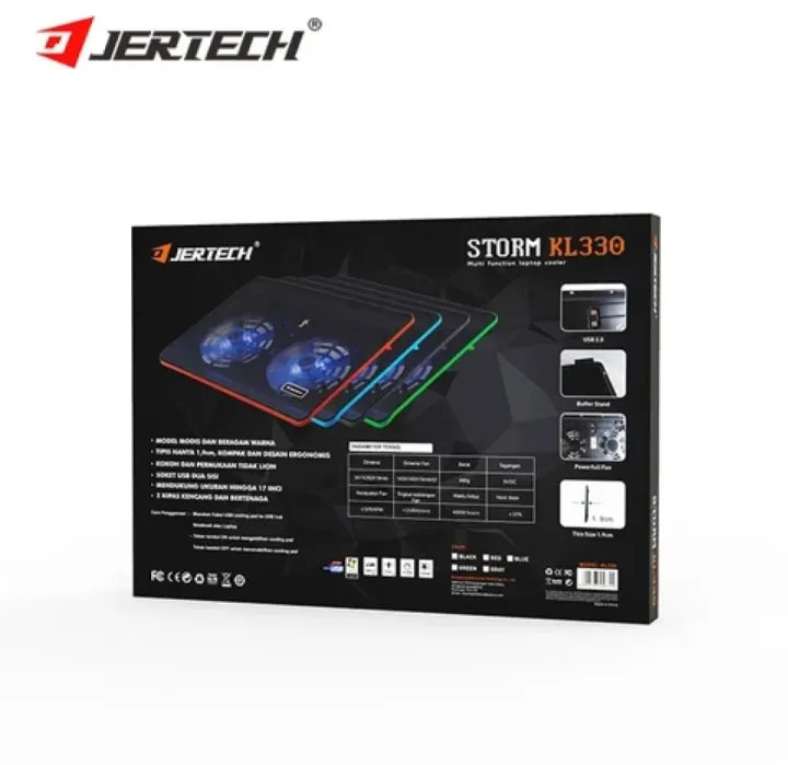JERTECH%20KL330%20RGB%20Laptop%20Cooling%20Pad%202%20Cooling%20Fans%20Notebook%20Cooler%20-%20Image%203