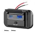 12V Dual USB C Car Fast Charger Socket 54W QC3.0 and PD Port Phone Car Adapter Waterproof Quicker Charger Power Outlet. 