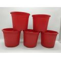 5 pieces 6" BP Plastic Round Flower Tub/Plastic Flower Tub/Designed  plastic flower planter. 